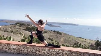 Yoga with beautiful Gozo/Malta harbours back drop #6