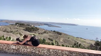 Yoga with beautiful Gozo/Malta harbours back drop #8