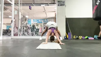 Splits chin stand & forward fold #8