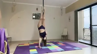 Pole handstand #8