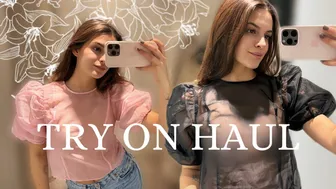 [4K] Transparent Clothes Haul with Emilia | Dressing Room Try-on Haul #1