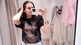 [4K] Transparent Clothes Haul with Emilia | Dressing Room Try-on Haul #4