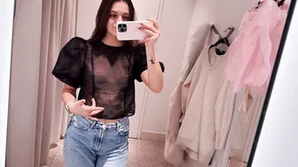 [4K] Transparent Clothes Haul with Emilia | Dressing Room Try-on Haul #5