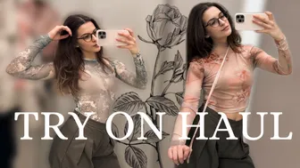 [4K] Transparent Try On Haul with Emilia | Sheer Clothes #1