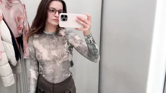 [4K] Transparent Try On Haul with Emilia | Sheer Clothes #9