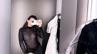 [4K] Transparent Clothes Try-on Haul with Emilia | Sheer lingerie #7