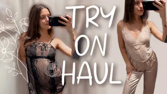 See-through lingerie Try-on Haul | Transparent Haul with Emilia