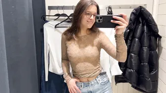 [4K] Try on haul 2024 | Transparent Tops Try On #4