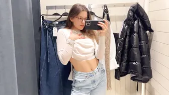 [4K] Try on haul 2024 | Transparent Tops Try On #9