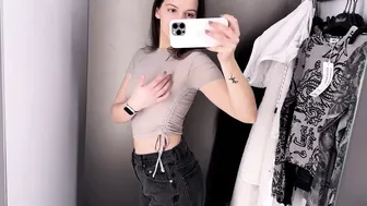 [4K] Transparent Clothes Try on Haul with Emilia №2 #7