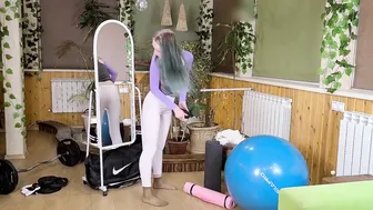 White leggings Squat test! #7