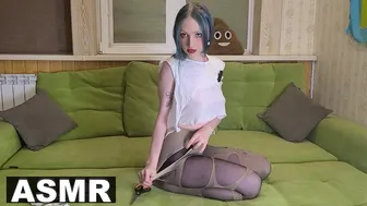 ASMR | Cutting a t-shirt and tights #1