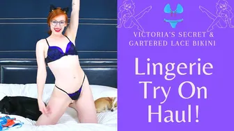 Victoria's Secret & Lace Garter Lingerie Try On Haul! : Boston Trip!