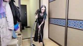 Cleaning hallway floor #9