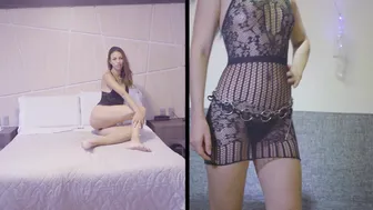 Hyper TRY on HAUL / lencería transparente / lingerie 2 models / no panties #4