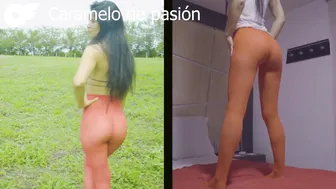 RED PANTYHOSE TRY ON HAUL / MARIA NO PANTIE / SAHORI / no panties / no panty / lencería transparente #5