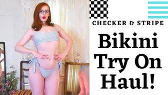 Checker & Stripes Bikini Try On Haul!