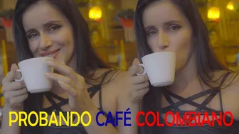 Será tan rico el café colombiano realmente? Maria probando el verdadero café colombiano