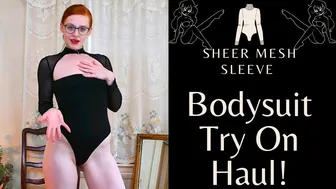 Sheer Black Sleeve Mesh Body Suit - Try On Haul!