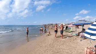 Badalona Beach - Barcelona Spain - Beach Walk - August - Spain Beach - World Cities 4K #5