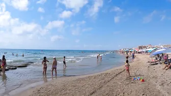 Badalona Beach - Barcelona Spain - Beach Walk - August - Spain Beach - World Cities 4K #9