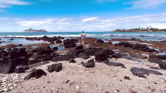 “Slow Down” Nature Yoga Flow, Playing Outside in Sand, Tide Pools, & Lava Rocks in Kona Beach Hawaii #8