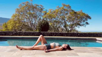 "Slow Down" Sunshine Yoga Flow Poolside in Hawaii: A Little Yoga Everyday for Peace #10