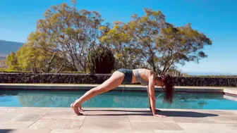 "Slow Down" Sunshine Yoga Flow Poolside in Hawaii: A Little Yoga Everyday for Peace #3