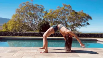 "Slow Down" Sunshine Yoga Flow Poolside in Hawaii: A Little Yoga Everyday for Peace #9