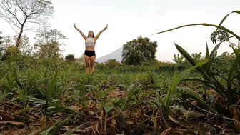 Yoga in the Field by Mt. Agung, Amed, Bali - "Look at You" #2