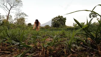 Yoga in the Field by Mt. Agung, Amed, Bali - "Look at You" #3