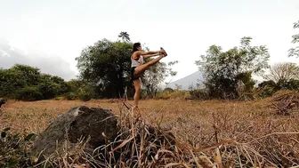 Yoga in the Field by Mt. Agung, Amed, Bali - "Look at You" #6