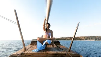 Yoga Flow on Sailboat in Sumbawa, Indonesia with Mermaid Prayer Chanting #2