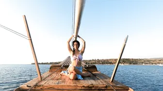 Yoga Flow on Sailboat in Sumbawa, Indonesia with Mermaid Prayer Chanting #4