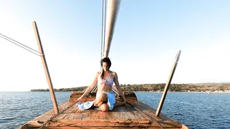 Yoga Flow on Sailboat in Sumbawa, Indonesia with Mermaid Prayer Chanting #5