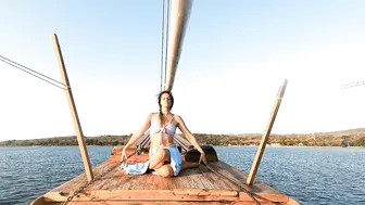 Yoga Flow on Sailboat in Sumbawa, Indonesia with Mermaid Prayer Chanting #6