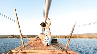 Yoga Flow on Sailboat in Sumbawa, Indonesia with Mermaid Prayer Chanting #9