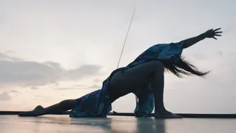 Silhouette Yoga Flow at Sunset in Raja Ampat