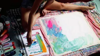 Quiet Morning Painting Abstract Expressionism Artwork with Ambient Sounds from Bali #7