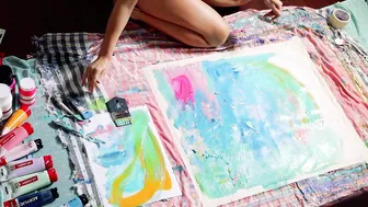 Quiet Morning Painting Abstract Expressionism Artwork with Ambient Sounds from Bali #8