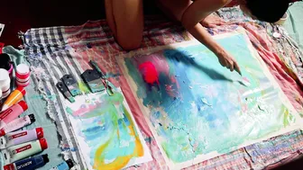 Quiet Morning Painting Abstract Expressionism Artwork with Ambient Sounds from Bali #9