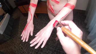 Body Painted with Red Ink (Artistic Nudity/Documentary) #2