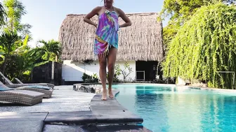 “Deeper” Music Yoga Flow Balancing by the Pool in Bali #10