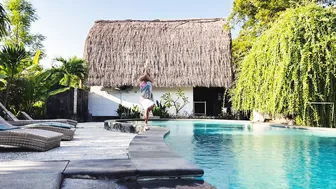 “Deeper” Music Yoga Flow Balancing by the Pool in Bali #4