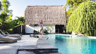 “Deeper” Music Yoga Flow Balancing by the Pool in Bali #5