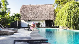 “Deeper” Music Yoga Flow Balancing by the Pool in Bali #9