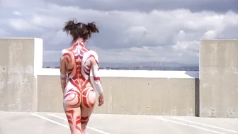 Roller Girl in Body Paint Again #7