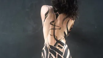 Body Painted with Black Ink #8