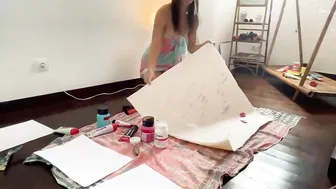 “Warmth to Winter" Singalong Painting Party on Livestream in my New Art Studio in Bali #5