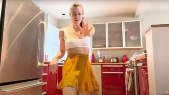 We Can Dance at Any Moment: Ballerina Vibes "Cruella" Dance Party in the Kitchen While Making Tea